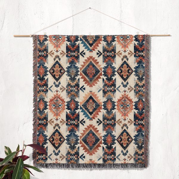 Desert_Dreams_Woven_Blanket_onthe wall