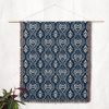 Traditional-Blue-Beige-Woven-Blanket-tapestry-on-the-wall